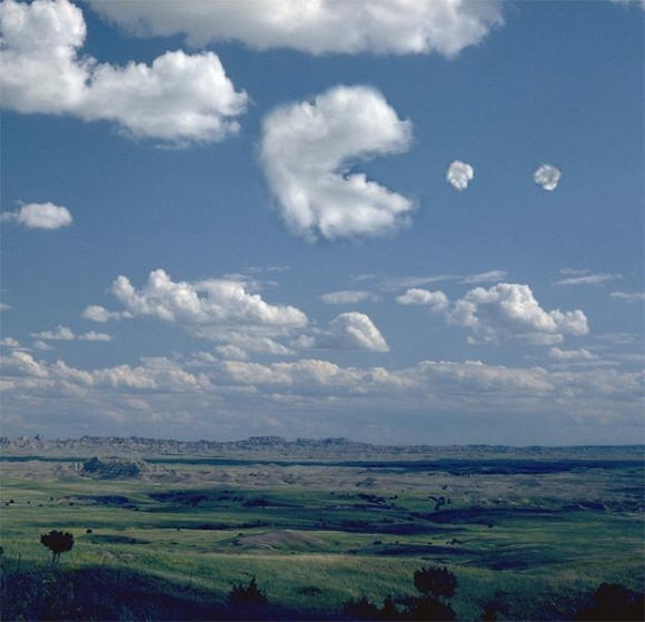 Funny Pac-man clouds